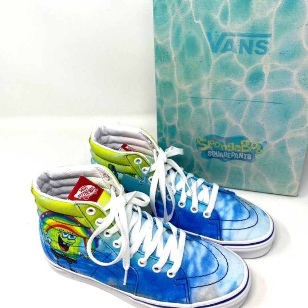 Vans SpongeBob SquarePants Collaboration SK8-Hi Blue Men's High Tops VN0A32QGZAW - Picture 8 of 10